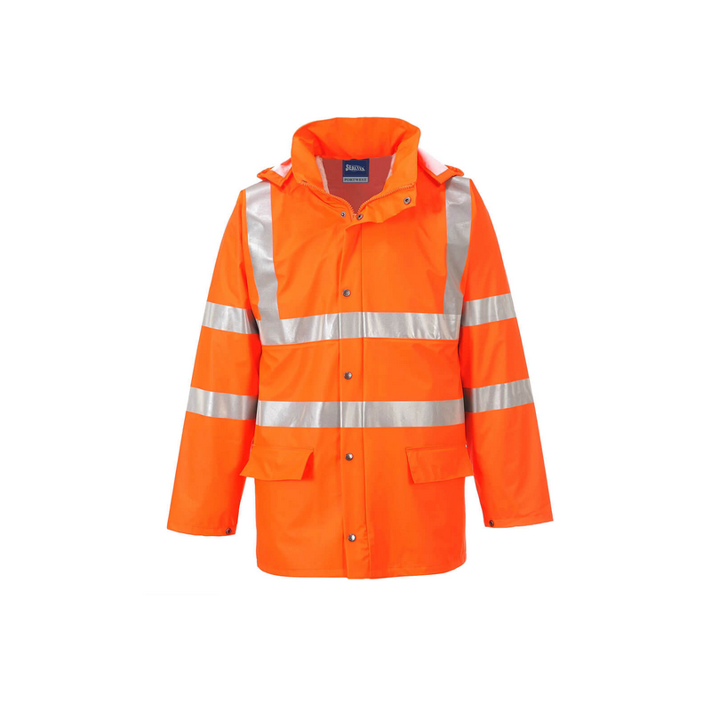 Manteau de pluie imperméable Blaklader Haute Visibilité Classe 3 Orange S